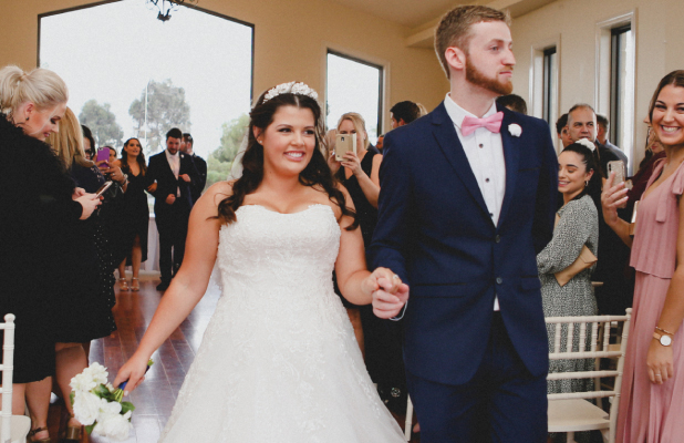 Lake View room wedding ceremony